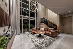 Phòng khách - Căn hộ Penthouse Vista Verde Quận 2 - Phong cách Modern 