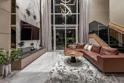 Phòng khách - Căn hộ Penthouse Vista Verde Quận 2 - Phong cách Modern 