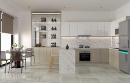 Phòng bếp, Phòng ăn - Villa Quận 7 - Phong cách Modern 