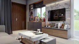 Phòng khách - Nhà phố Suncasa Bình Dương - Phong cách Modern 