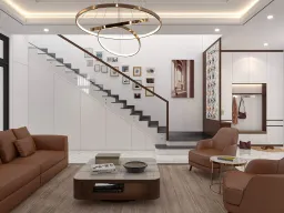 Phòng khách - Nhà phố Đỗ Xuân Hợp Quận 9 - Phong cách Modern 