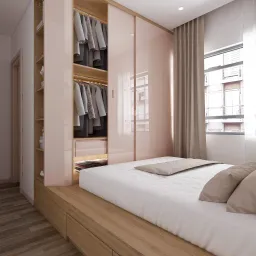 Phòng ngủ - Căn hộ Luxcity Quận 7 - Phong cách Modern 