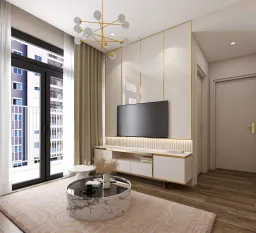 Phòng khách - Căn hộ Luxcity Quận 7 - Phong cách Modern 