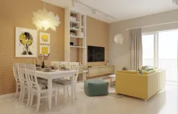 Phòng khách, Phòng ăn - Căn hộ Park Resident Quận 7 79m2 - Phong cách Scandinavian 
