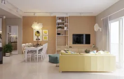 Phòng khách, Phòng ăn - Căn hộ Park Resident Quận 7 79m2 - Phong cách Scandinavian 