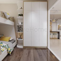 Phòng ngủ - Căn hộ Park Resident Quận 7 79m2 - Phong cách Scandinavian 