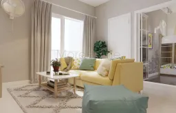 Phòng khách - Căn hộ Park Resident Quận 7 79m2 - Phong cách Scandinavian 