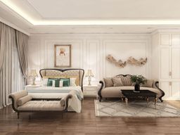 Phòng ngủ - Phòng ngủ Villa Dĩ An Bình Dương 50m2 - Phong cách Neo Classic 