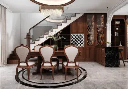 Phòng ăn - Nhà phố KDC Lavilla Long An - Phong cách Neo Classic 