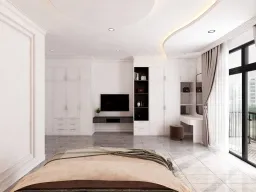Phòng ngủ - Nhà phố Long An - Phong cách Neo Classic 