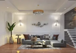 Phòng khách - Nhà phố Bảo Lộc - Phong cách Neo Classic 