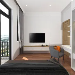 Phòng ngủ - Nhà phố Bảo Lộc - Phong cách Neo Classic 