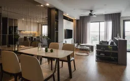 Phòng khách, Phòng ăn - Căn hộ Estella Quận 2 - Phong cách Modern 