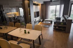 Phòng khách, Phòng ăn - Căn hộ Estella Quận 2 - Phong cách Modern 