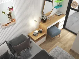 Phòng ngủ - Nhà mẫu Dự án Green Town Bình Tân 68m2 - Phong cách Color Block + Scandinavian 