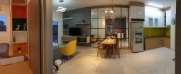 Phòng khách, Phòng ăn - Nhà mẫu Dự án Green Town Bình Tân - Phong cách Color Block + Scandinavian 
