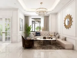 Phòng khách - Nhà phố Nha Trang - Phong cách Neo Classic 