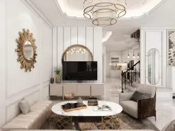 Phòng khách - Nhà phố Nha Trang - Phong cách Neo Classic 