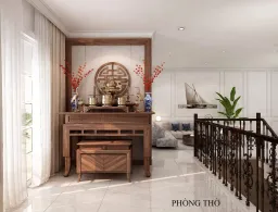 Phòng thờ - Nhà phố Nha Trang - Phong cách Neo Classic 