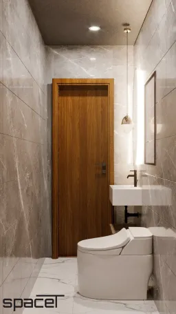 Phòng tắm - Phòng ngủ Nhà phố Quận 6 15m2 - Phong cách Modern 