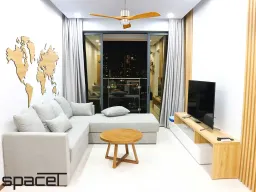 Phòng khách - Căn hộ One Verandah 2PN - Phong cách Scandinavian + Modern 