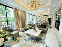 Phòng khách - Biệt thự Riverside Quận 9 - Phong cách Neo Classic 