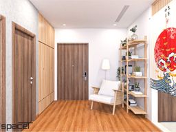 Lối vào - Căn hộ Eco Green Quận 7 49m2 - Phong cách Japandi 