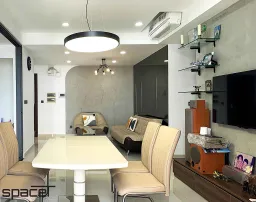 Phòng khách, Phòng ăn - Căn hộ Newton Residence Phú Nhuận - Phong cách Modern 