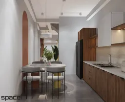 Phòng bếp, Phòng ăn - Nhà phố Xô Viết Nghệ Tĩnh - Phong cách Color Block + Scandinavian 