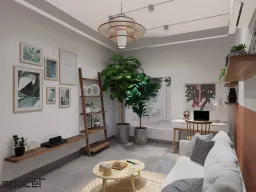 Phòng làm việc - Nhà phố Xô Viết Nghệ Tĩnh - Phong cách Color Block + Scandinavian 