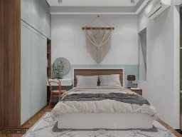 Phòng ngủ - Nhà phố Xô Viết Nghệ Tĩnh - Phong cách Color Block + Scandinavian 