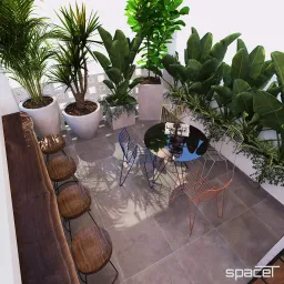 Sân thượng - Nhà phố Xô Viết Nghệ Tĩnh - Phong cách Color Block + Scandinavian 