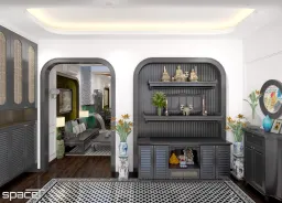Lối vào - Nhà phố Takara Residence Bình Dương - Phong cách Indochine 
