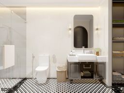 Phòng tắm - Nhà phố Takara Residence Bình Dương - Phong cách Indochine 