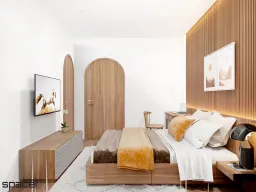 Phòng ngủ - Nhà phố Takara Residence Bình Dương - Phong cách Indochine 