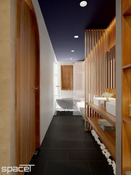 Phòng tắm - Nhà phố Takara Residence Bình Dương - Phong cách Indochine 
