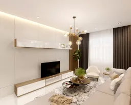 Phòng khách - Nhà phố Quận 11 268m2 - Phong cách Modern + Scandinavian 
