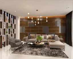 Phòng khách - Nhà phố Gò Vấp 144m2 - Phong cách Modern 