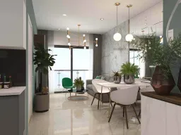Phòng khách, Phòng ăn - Căn hộ Millennium Quận 4 - Phong cách Modern 