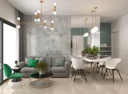 Phòng khách, Phòng ăn - Căn hộ Millennium Quận 4 - Phong cách Modern 