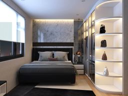 Phòng ngủ - Căn hộ Gold View Quận 4 - Phong cách Neo Classic 