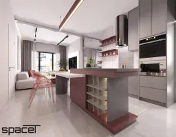 Phòng bếp, Phòng ăn - Căn hộ D'Lusso Quận 2 - Phong cách Modern 