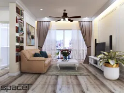 Phòng khách - Căn hộ Sunrise Cityview Quận 7 - Phong cách Neo Classic 