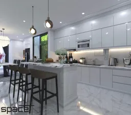 Phòng bếp - Biệt thự Quận 2 - Phong cách Neo Classic 