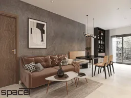 Phòng khách, Phòng ăn - Căn hộ Stown Bình Dương - Phong cách Modern 