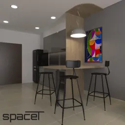 Phòng bếp, Phòng ăn - Căn hộ Sky 89 Quận 7 - Phong cách Modern 
