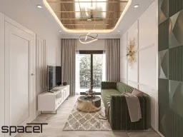 Phòng khách - Căn hộ Saigon Riverside Complex Quận 7 - Phong cách Neo Classic 