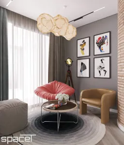 Phòng khách - Căn hộ duplex Ricca Quận 9 - Phong cách Modern 