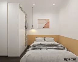 Phòng ngủ - Nhà phố Quận 6 - Phong cách Scandinavian + Color Block 