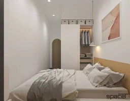 Phòng ngủ - Nhà phố Quận 6 - Phong cách Scandinavian + Color Block 